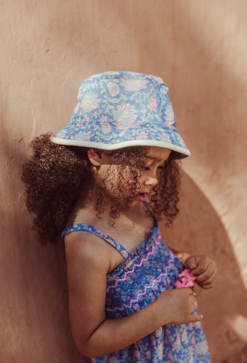 DEVY SUN HAT - BLUE CAPRI COVE