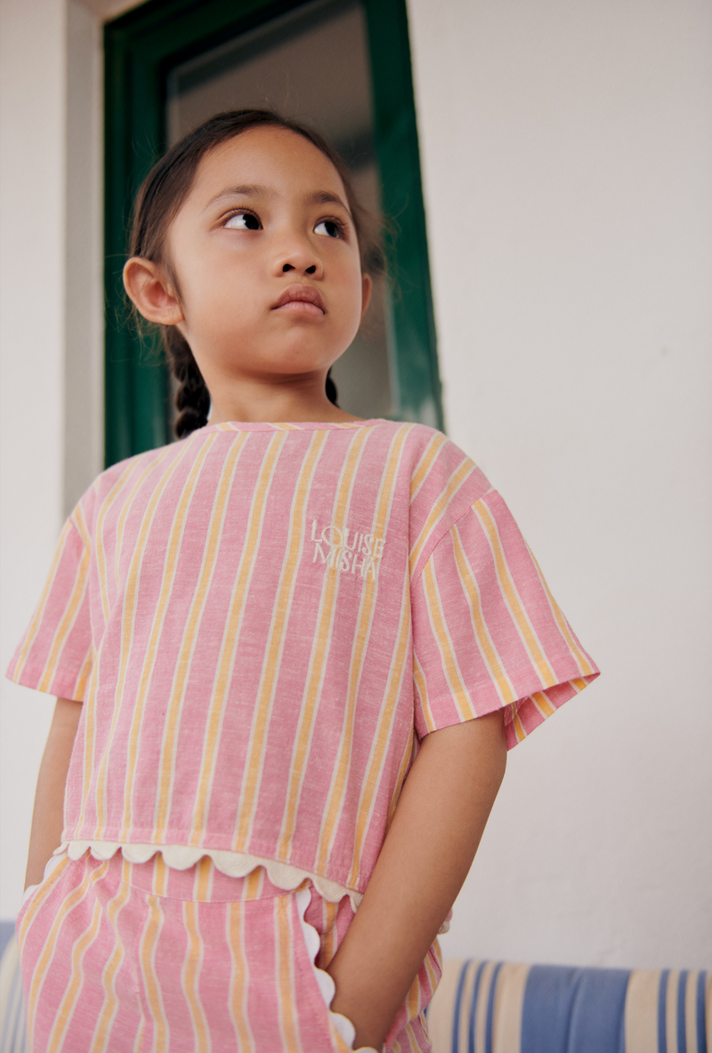 KALIS TEE - PINK GELATO STRIPES