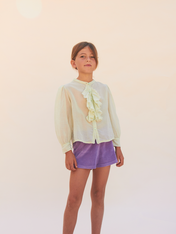 Volant Blouse - Pale Green