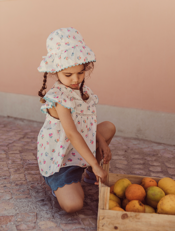 ELIANA SUN HAT - WHITE FELICITA FLOW