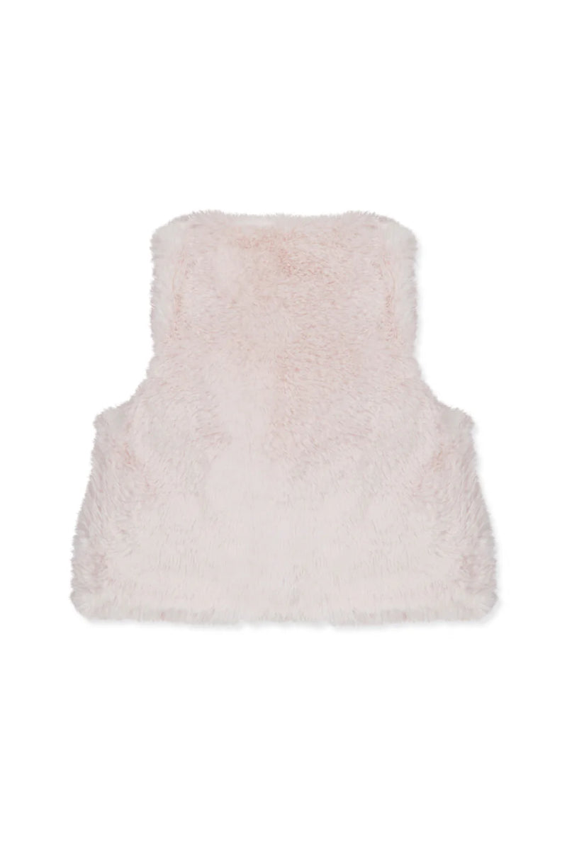 BABY PROMENADE ROMANTIQUE GILETFOURRURE1 - Rose pale