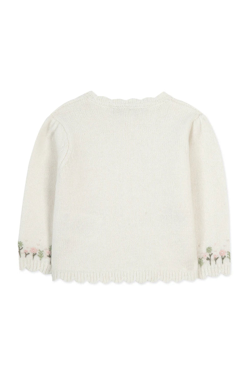 BABY PROMENADE ROMANTIQUE CARDIGAN10 - Nacre