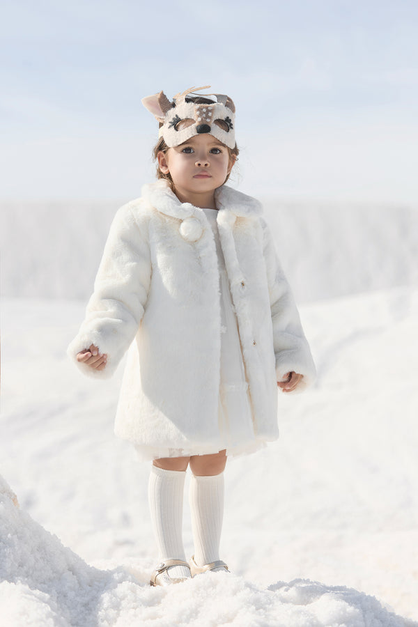 BABY PROMENADE ROMANTIQUE MANTEAU2 - Nacre