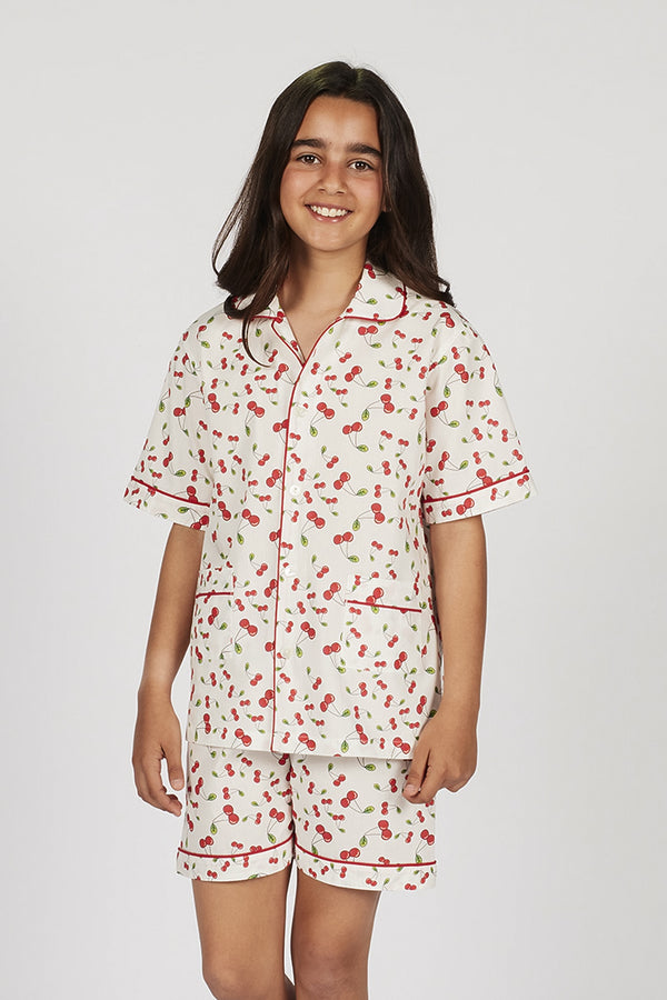 Ibiza Cherry Print Kids Pyjamas