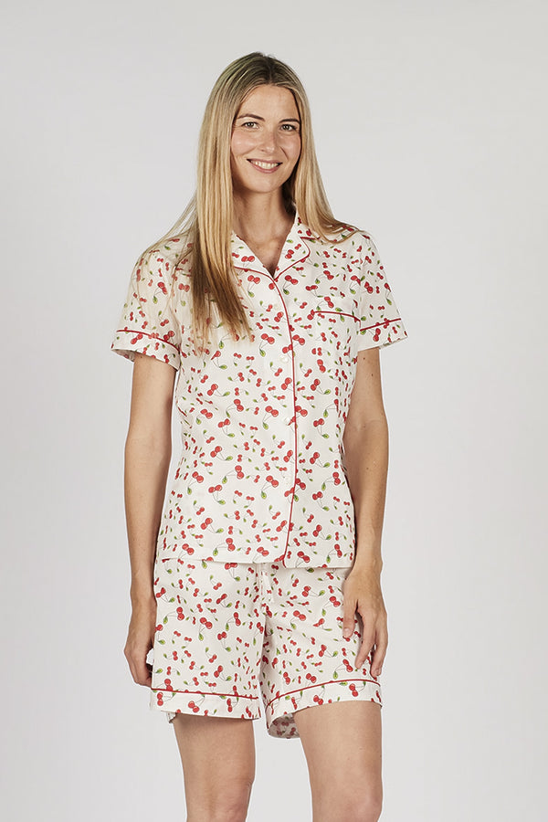 Ibiza Cherry Print Teens Pyjamas