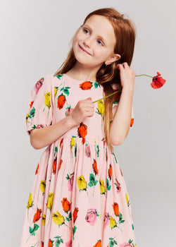 WELSA ROSES PRINTED DRESS - ROSE