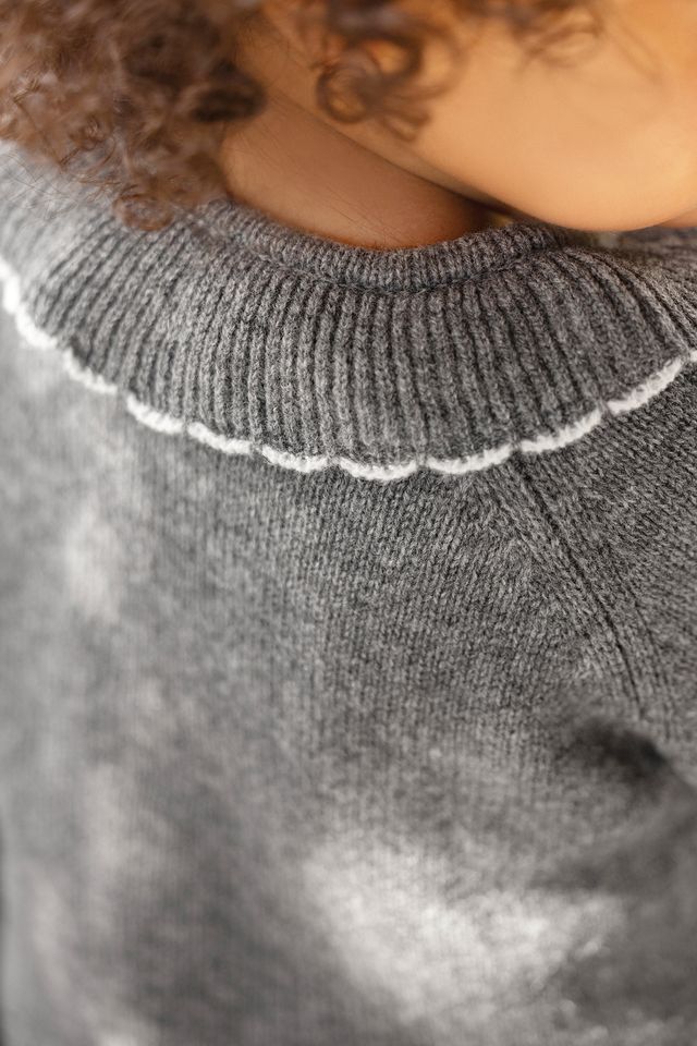 BABY UN AIR DE CAMPAGNE CARDIGAN4 - Gris chiné foncé