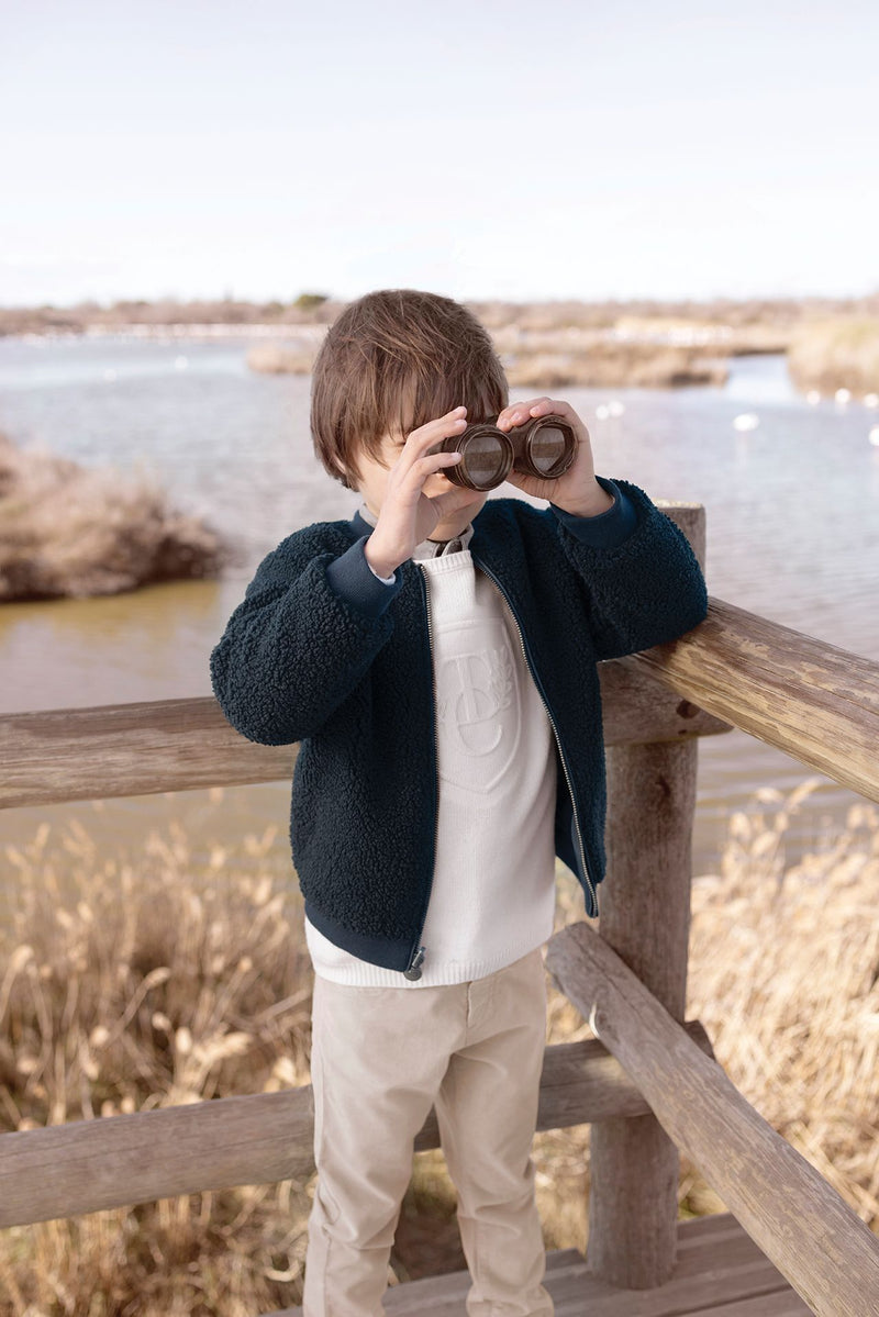 BABY GLOBE TROTTEUR REVERSIBLE JACKET BLOUSON1 - Marine