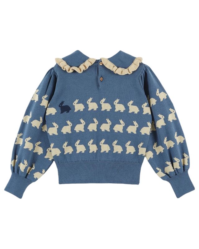 BUNNY PULLOVER - AA123 - LAPIN BLEU