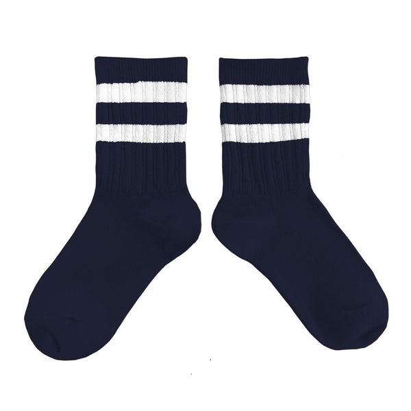 Nico - Ribbed Varsity Crew Socks - 044 Nuit Etoile