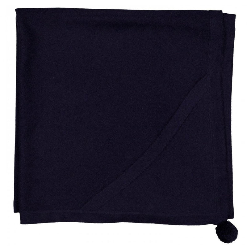 Clementine Cashmere Baby Blanket - navy