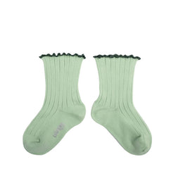 Delphine - Lettuce Trim Ribbed Socks - 251 - Verveine