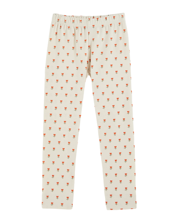 PRINTED LEGGING - PETITE TULIPE CREME