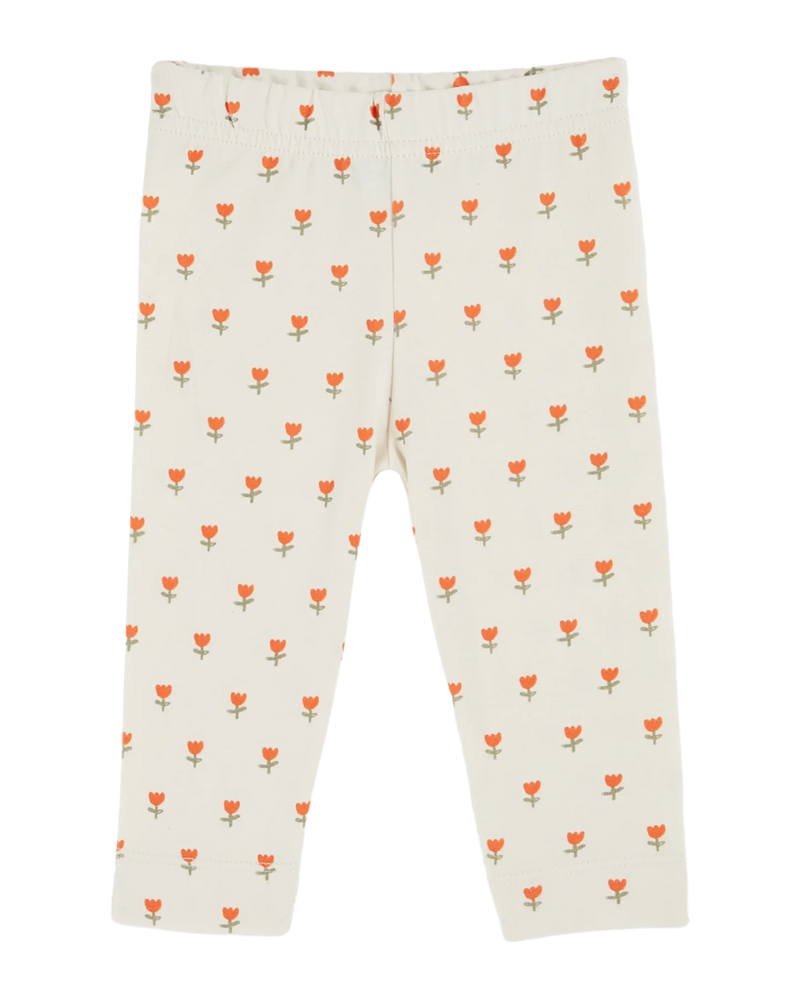 PRINTED LEGGING - PETITE TULIPE CREME