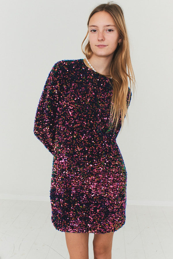G Paulette Dress - Multicolour sequins