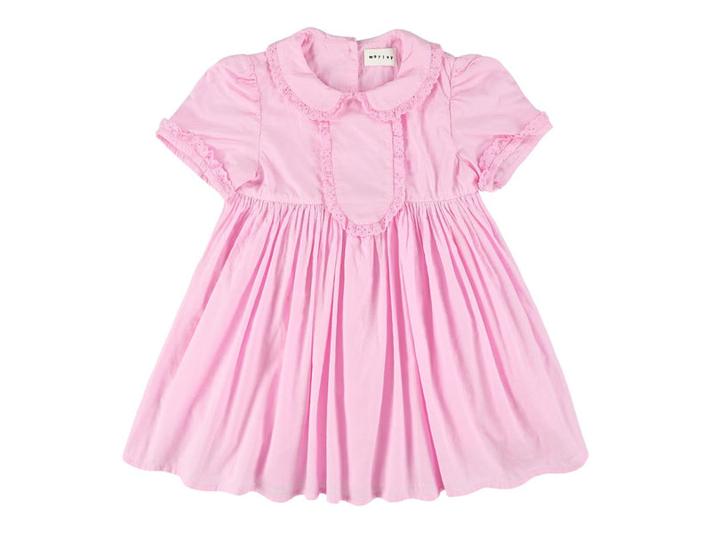 WUXI SORRENT DRESS WITH LACE RIBBON - ROSE