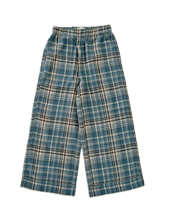 check pants - blue check