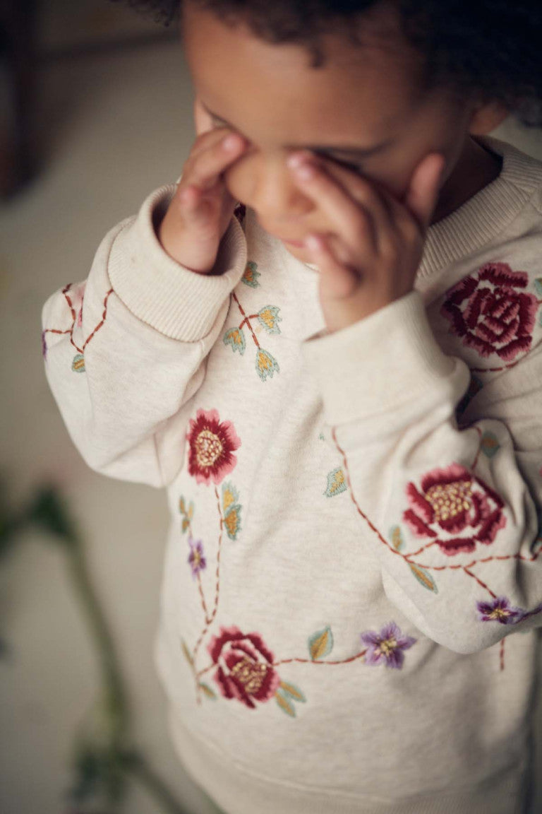 SWEATSHIRT ROSALIA - FLOWER EMBROIDERY