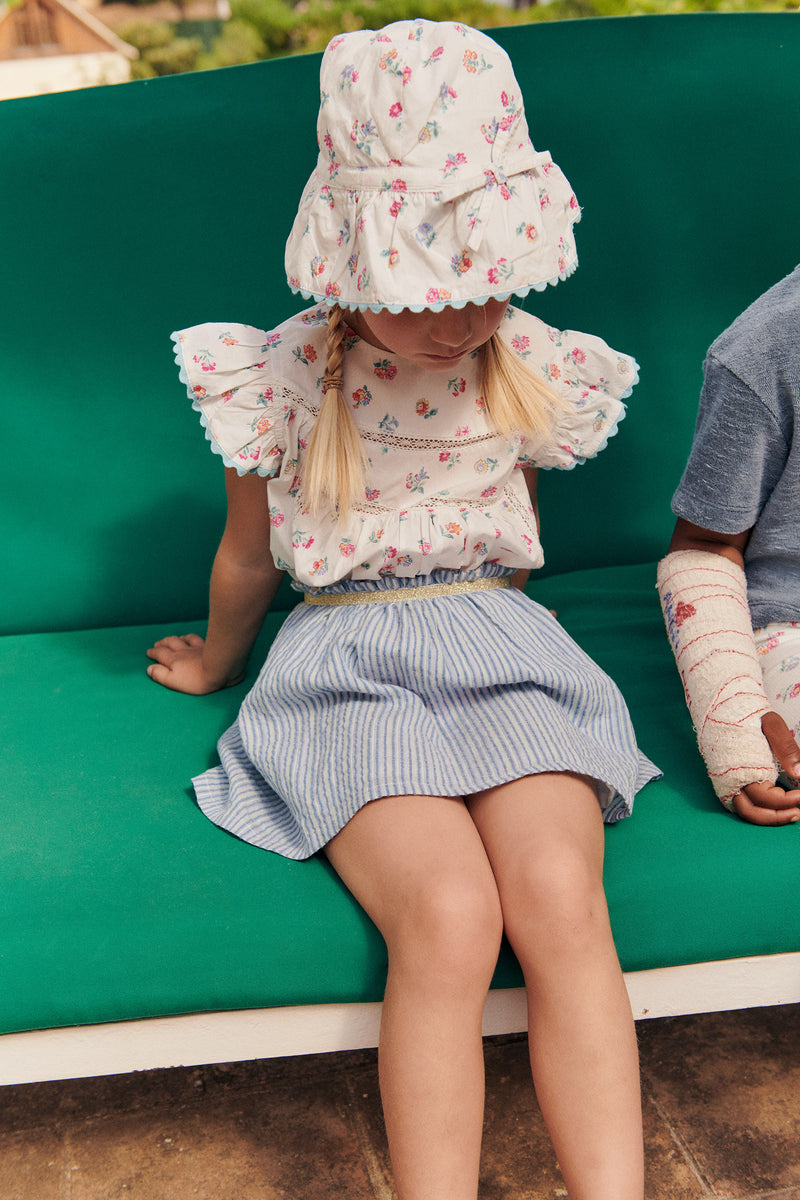 CEPHEE SKIRT - BLUE PARASOL STRIPES