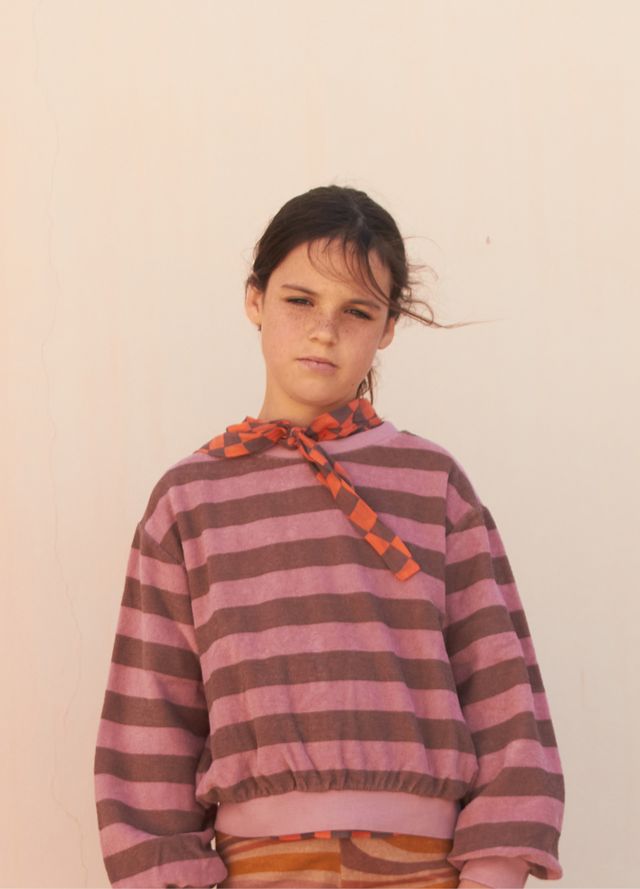 striped sweater - pink stripe