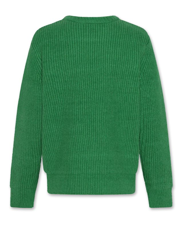 damon c-neck waffle knit - green