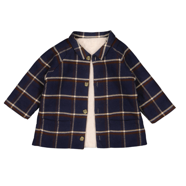 YSEE REVERSIBLE Jacket - Tartan Navy Plaid