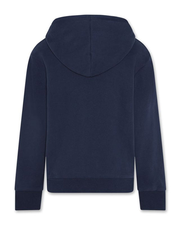 clayton zip sweater logo - indigo