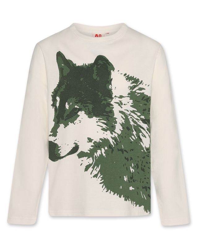 mathew t-shirt wolf -  ivory