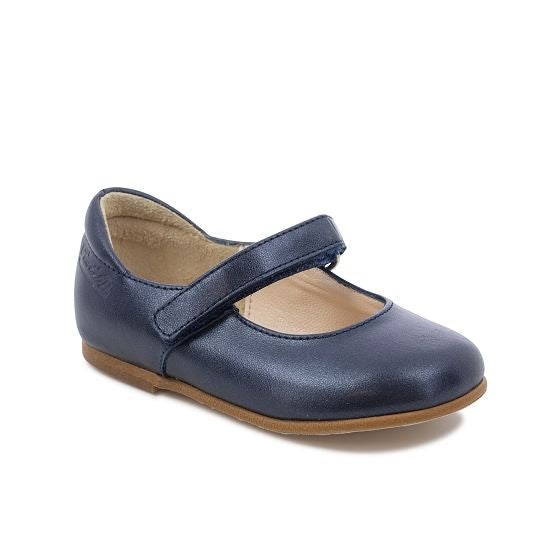 Tetel Classic Leather Mary Janes - Navy