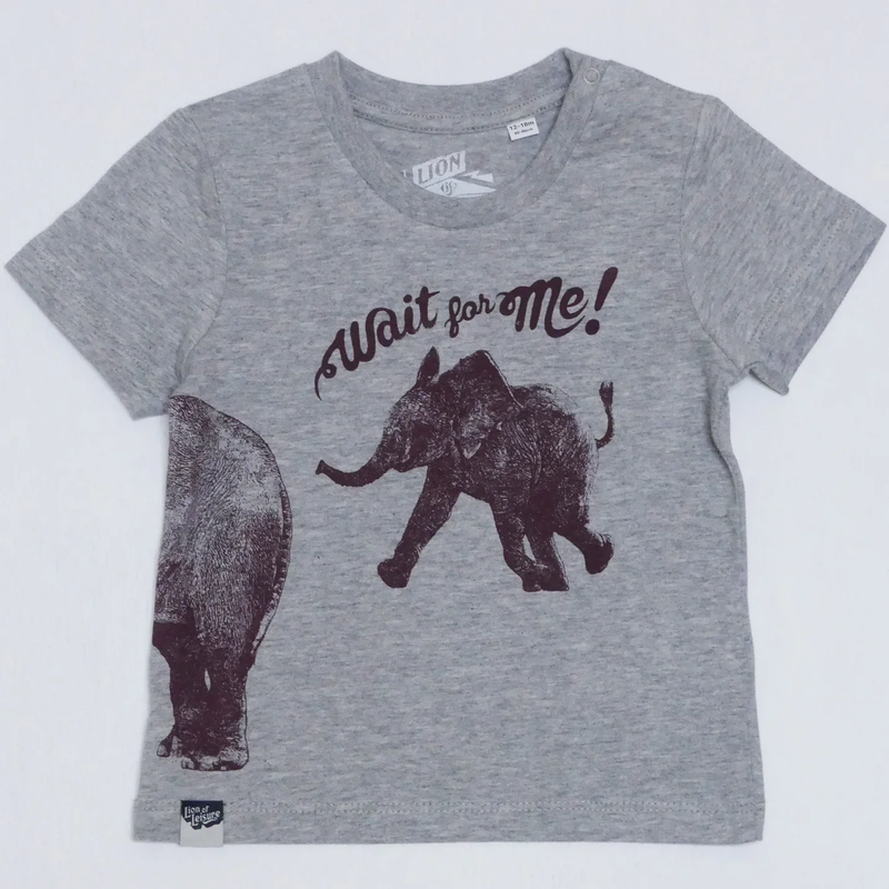 Elephant Baby T-shirt - Grey Melange
