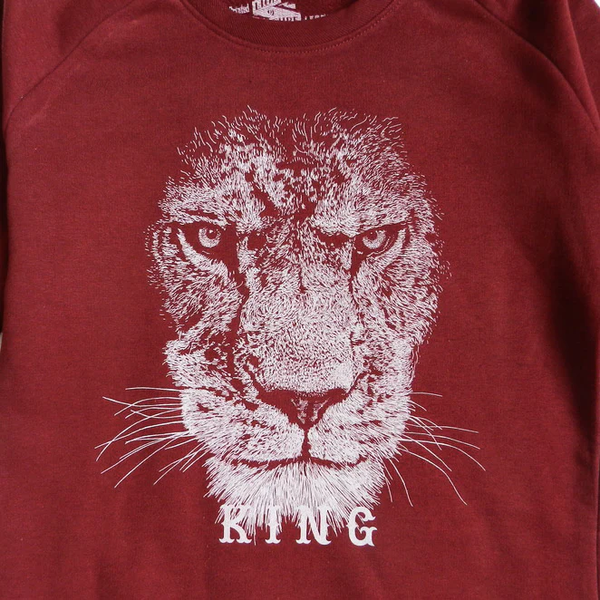 LION KING Sweatshirt in Burgundy
