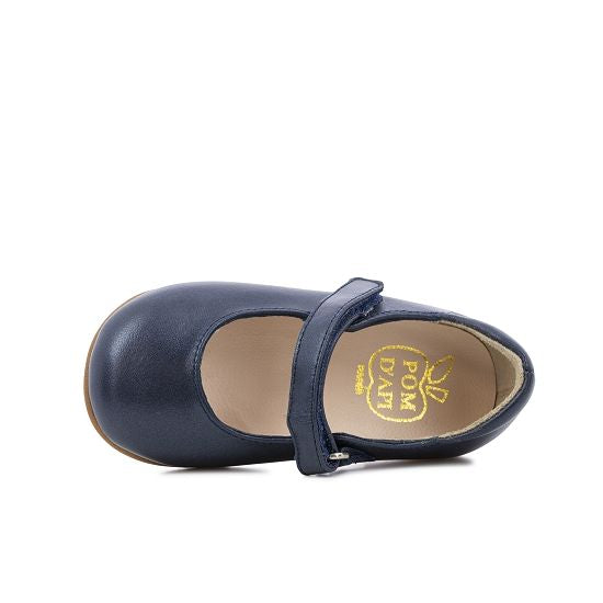 Tetel Classic Leather Mary Janes - Navy